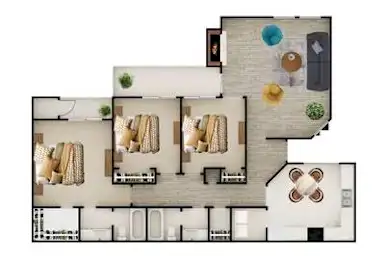 The Place at Barker Cypress Houston Apartment Floor Plan 34