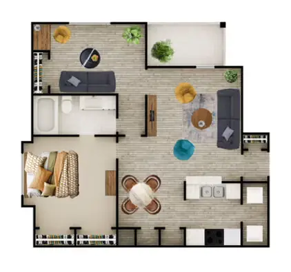 The Place at Barker Cypress Houston Apartment Floor Plan 4