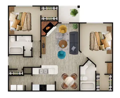 The Place at Barker Cypress Houston Apartment Floor Plan 5
