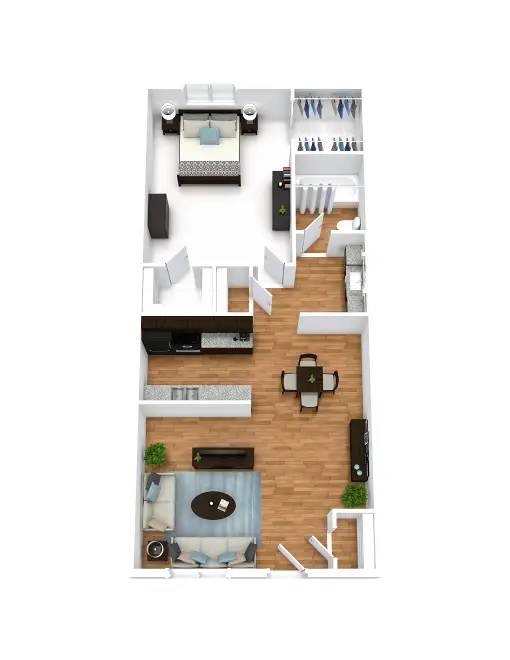 The Plaza at Hobby Airport Houston Apartments Floor Plan 3