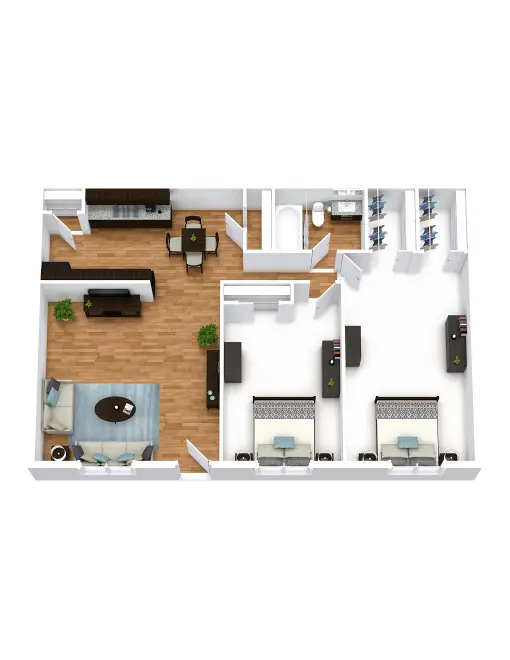 The Plaza at Hobby Airport Houston Apartments Floor Plan 4