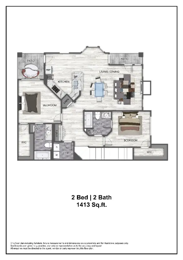 The Ranch at Sienna Houston Apartment Floor Plan 8