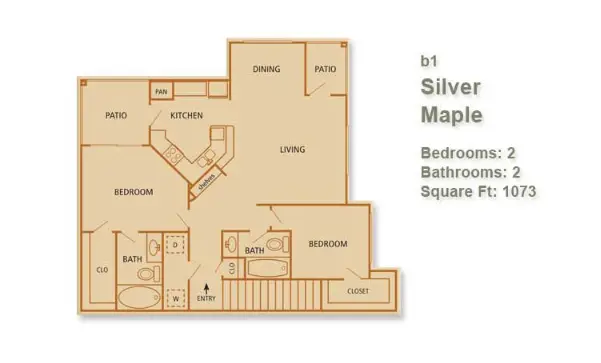 The Reserve at Autumn Creek Houston Apartments Floor Plan 5