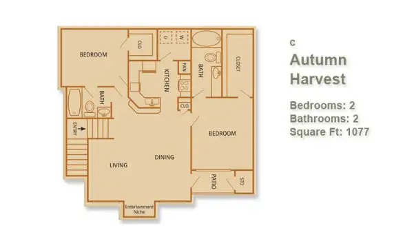 The Reserve at Autumn Creek Houston Apartments Floor Plan 6