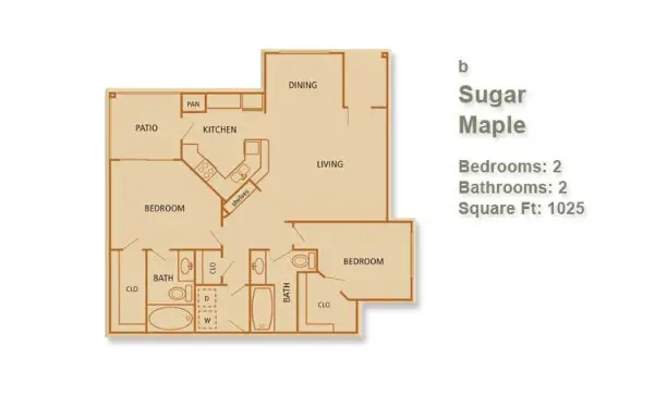 The Reserve at Autumn Creek Houston Apartments Floor Plan 8