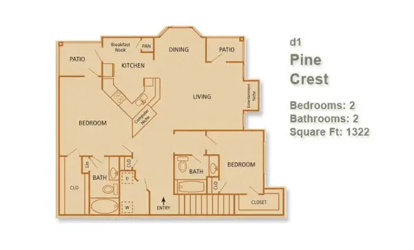 The Reserve at Autumn Creek Houston Apartments Floor Plan 9