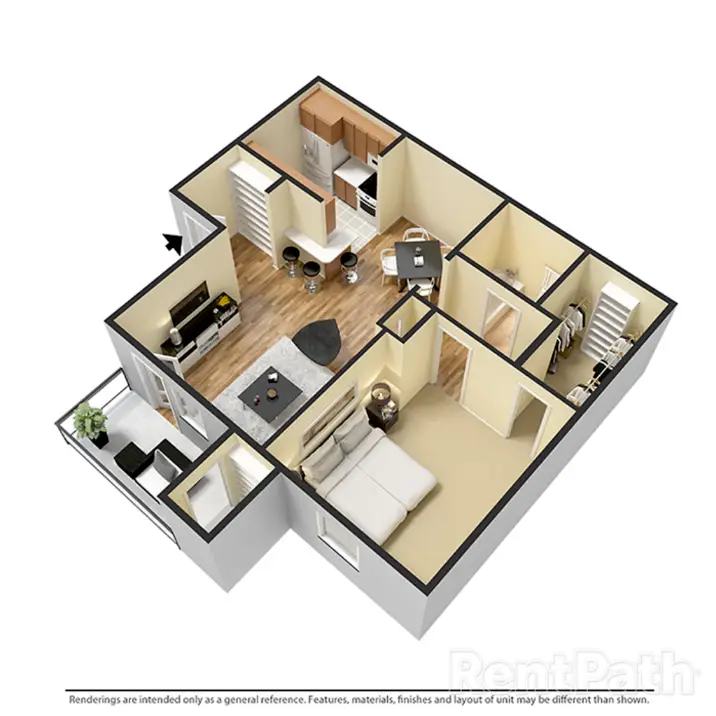 The Reston Apartments Houston Apartments Floor Plan 1