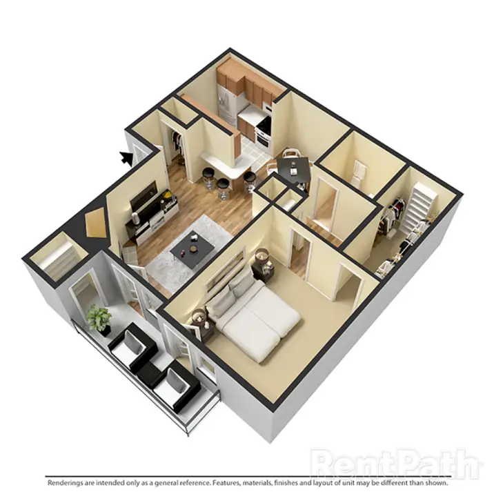 The Reston Apartments Houston Apartments Floor Plan 2