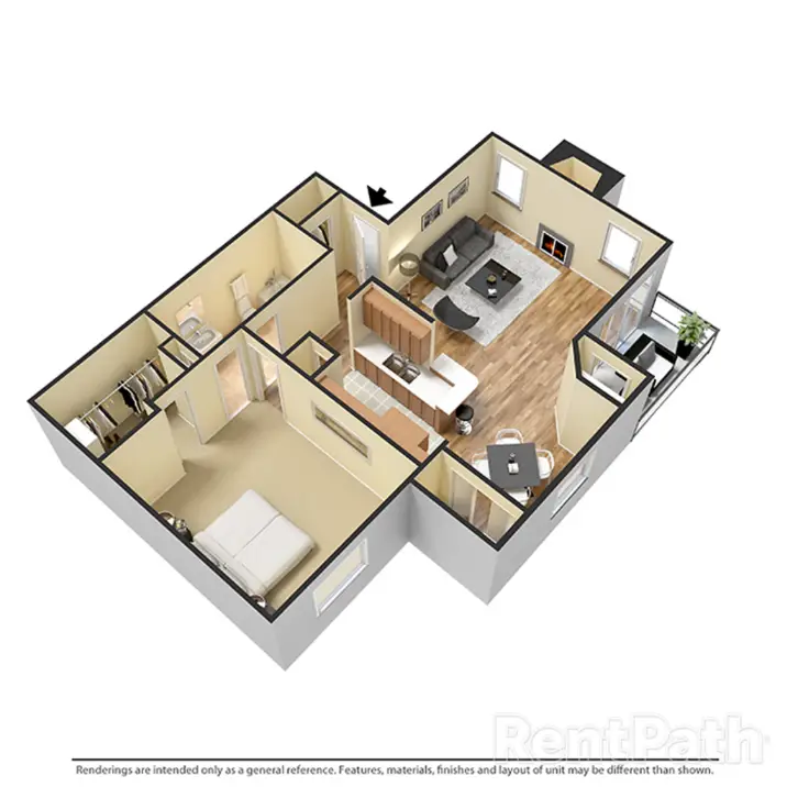 The Reston Apartments Houston Apartments Floor Plan 3