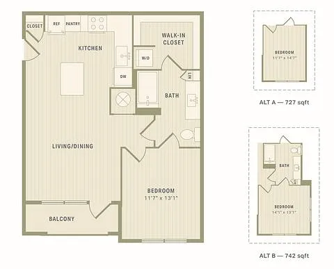 The Ryon Apartments Houston Apartment Floor Plan 2