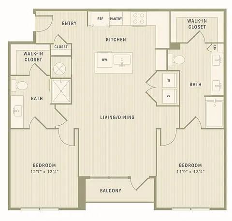 The Ryon Apartments Houston Apartment Floor Plan 7