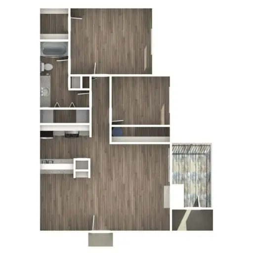 The Shore Apartments League City Houston Apartment Floor Plan 3