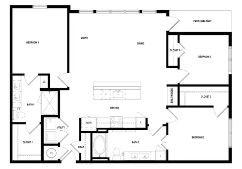 The Standard on the River Floorplan 12