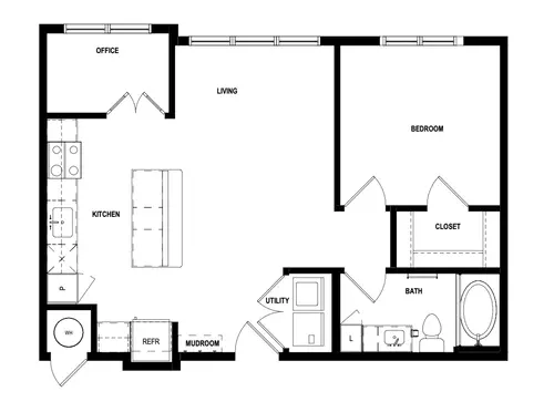 The Standard on the River Floorplan 6