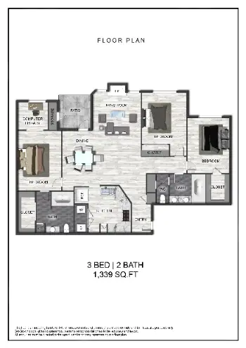 The Trestles Stafford Houston Apartments Floor Plan 5