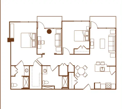 The Village of River Oaks Houston Apartment Floor Plan 14