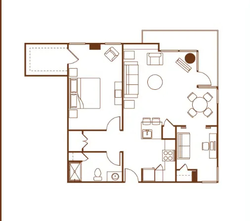 The Village of River Oaks Houston Apartment Floor Plan 6