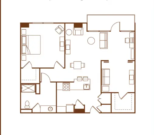 The Village of River Oaks Houston Apartment Floor Plan 7