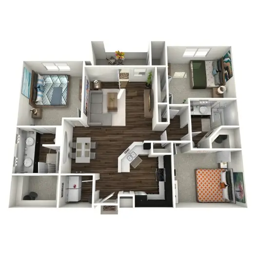 The Viv on West Dallas Houston Apartment Floor Plan 12