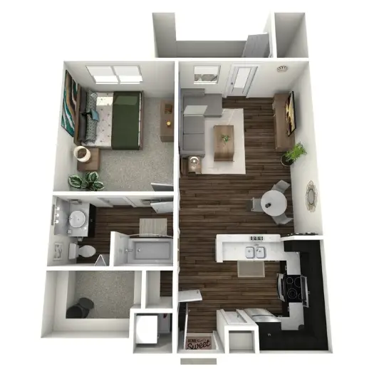 The Viv on West Dallas Houston Apartment Floor Plan 2