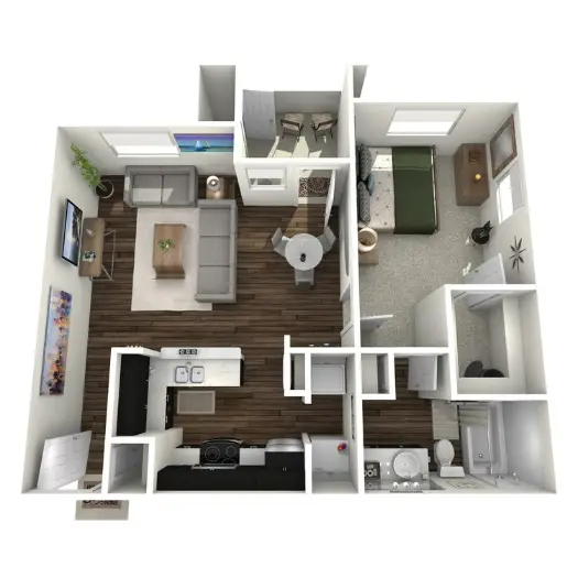 The Viv on West Dallas Houston Apartment Floor Plan 5