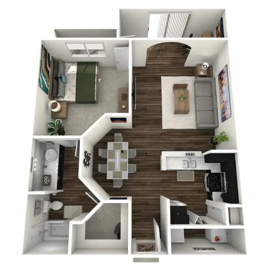 The Viv on West Dallas Houston Apartment Floor Plan 6