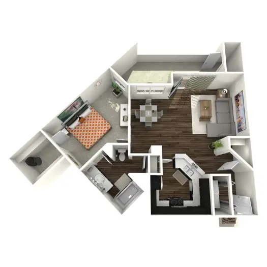 The Viv on West Dallas Houston Apartment Floor Plan 7