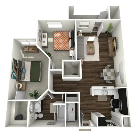 The Viv on West Dallas Houston Apartment Floor Plan 8