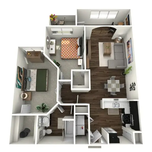 The Viv on West Dallas Houston Apartment Floor Plan 9