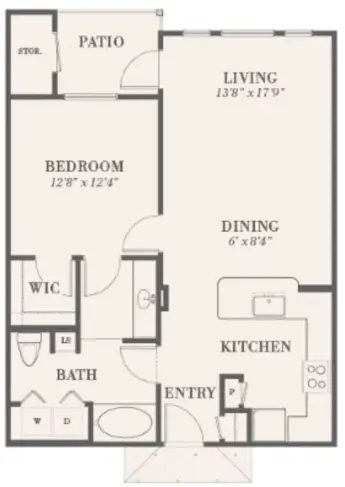The Waterford at Summer Park Houston Apartments Floor Plan 5