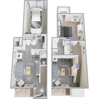 Tranquility Grove Townhomes Houston Apartment Floor Plan 1