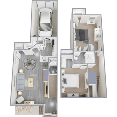 Tranquility Grove Townhomes Houston Apartment Floor Plan 2