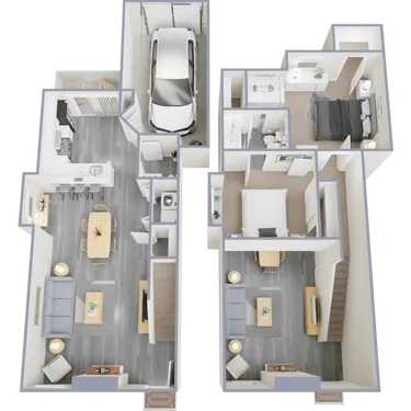 Tranquility Grove Townhomes Houston Apartment Floor Plan 3