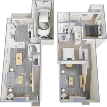 Tranquility Grove Townhomes Houston Apartment Floor Plan 4