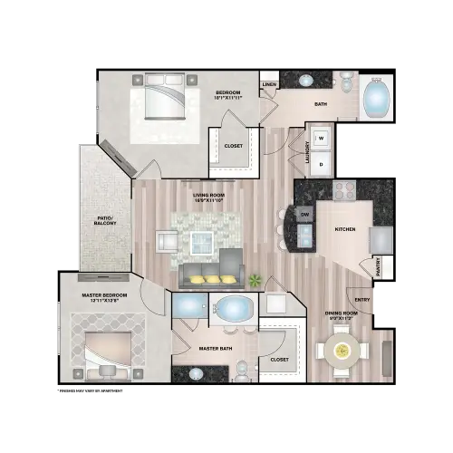 Upper Kirby Apartments (Richmond Ave) Houston Apartment Floor Plan 10