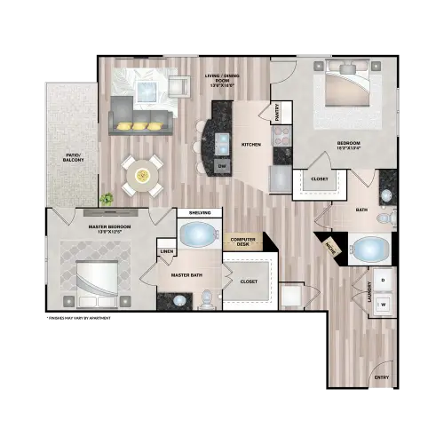 Upper Kirby Apartments (Richmond Ave) Houston Apartment Floor Plan 15