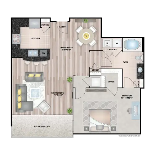 Upper Kirby Apartments (Richmond Ave) Houston Apartment Floor Plan 6