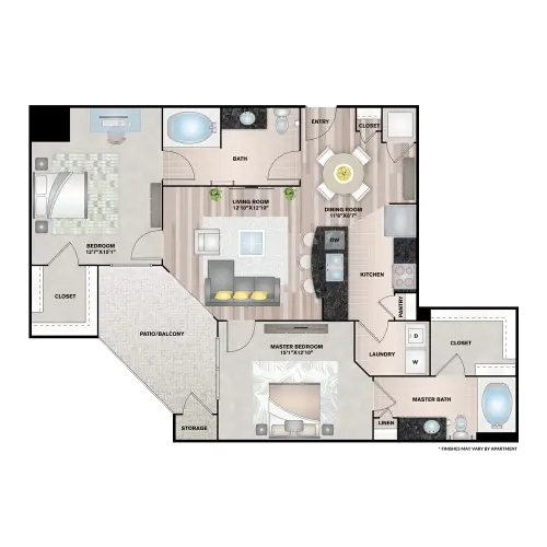 Upper Kirby Apartments (Richmond Ave) Houston Apartment Floor Plan 8