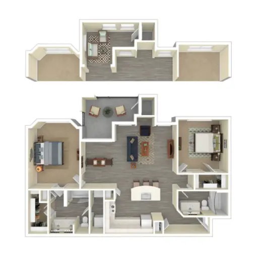 Villas at River Park West Houston Apartment Floor Plan 7