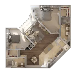 Vista at Park Row Houston Apartment Floor Plan 11