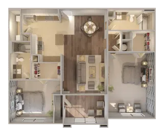 Vista at Park Row Houston Apartment Floor Plan 12