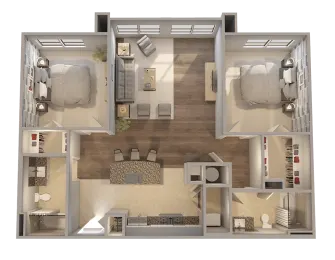 Vista at Park Row Houston Apartment Floor Plan 13