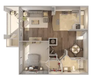 Vista at Park Row Houston Apartment Floor Plan 2