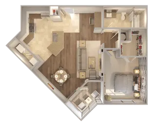 Vista at Park Row Houston Apartment Floor Plan 4