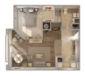 Vista at Park Row Houston Apartment Floor Plan 6