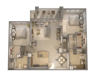 Vista at Park Row Houston Apartment Floor Plan 9