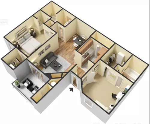 Waterside Apartments Floorplan 3