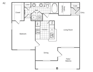 Weston at Copperfield Houston Apartment Floor Plan 6