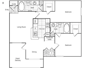 Weston at Copperfield Houston Apartment Floor Plan 7