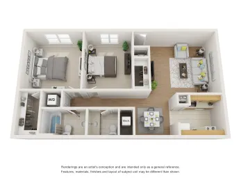 Whispering Oaks Conroe Houston Apartment Floor Plan 4